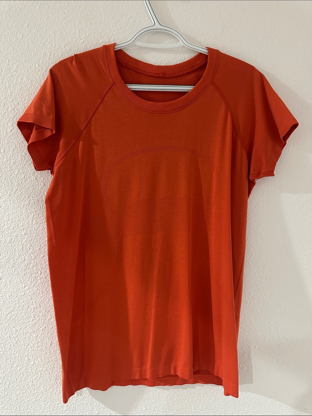 lululemon athletica Short Sleeve Crew Tee in Bright Orange